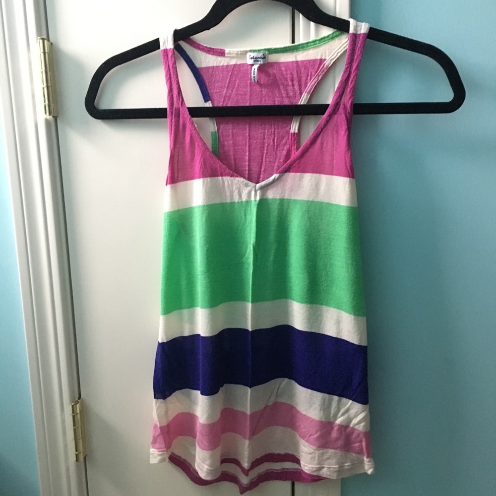 Splendid Striped V Neck Tank - Picture 2 of 6